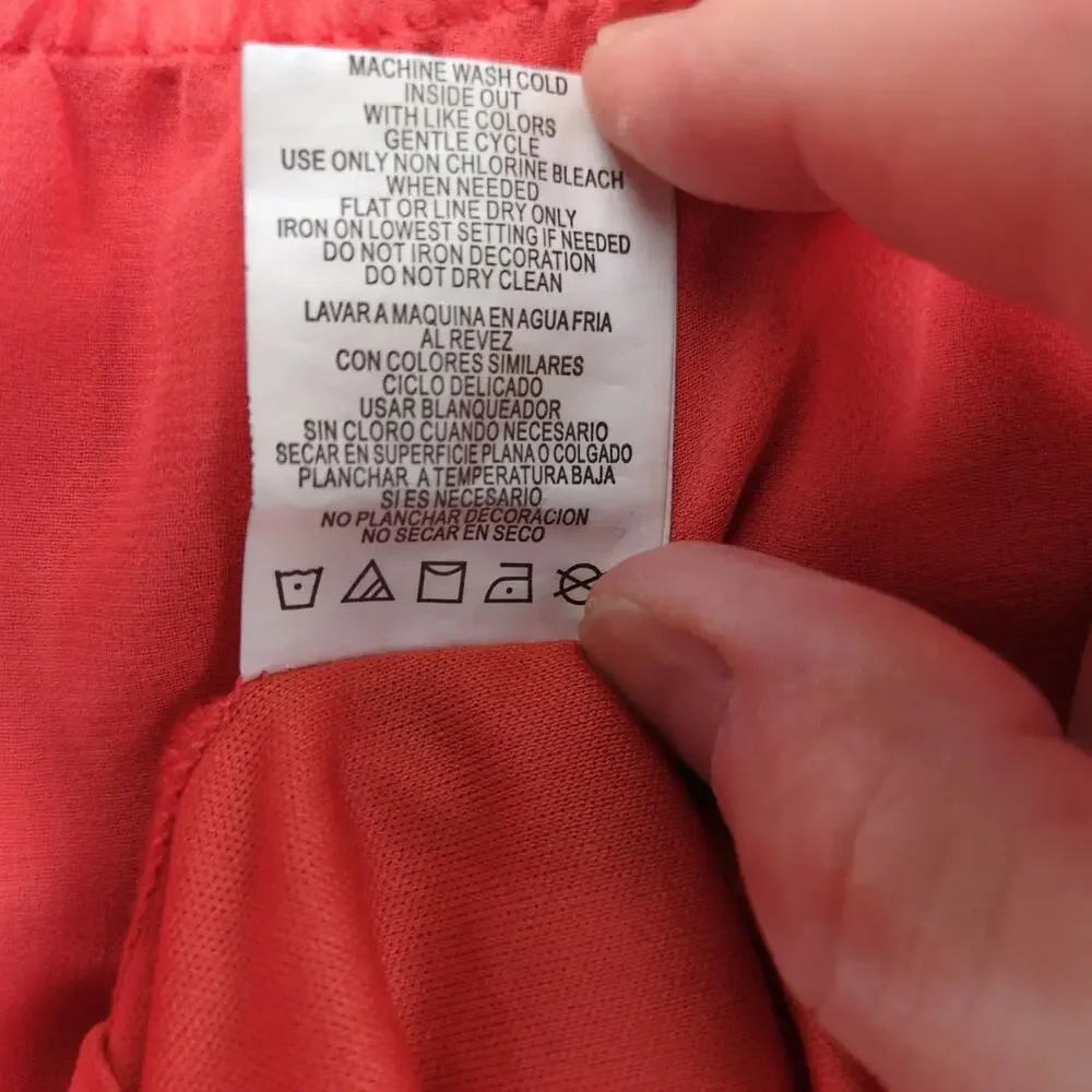 Sequin Hearts Orange Chiffon Sleeveless Mini Sun Dress Jr Sz M Lattice Straps - Picture 9 of 10